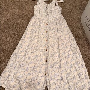 Mi Ami White and Blue Floral dress